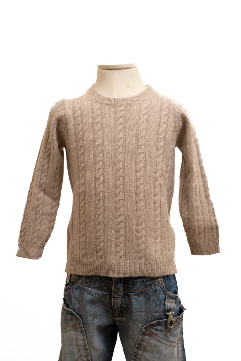 Maglia cashmere bambino fatta a mano toscana